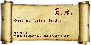 Reichsthaler András névjegykártya